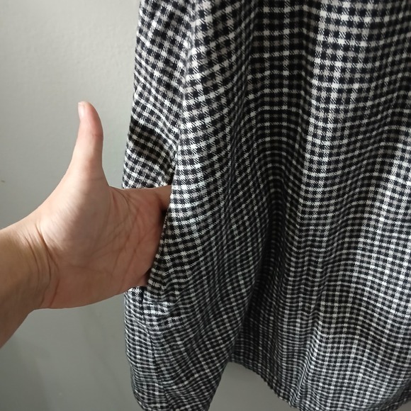 J.Crew Women's Size Xs Small Dress Flannel Checkered Puff Sleeve Pockets Buttons - Picture 8 of 15